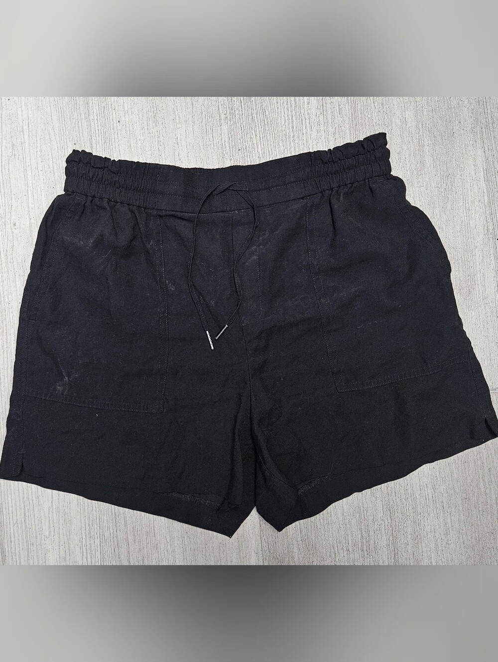 Kersh Black Elastic Waist Athletic Shorts With Pockets Womens Small Shorts Beach